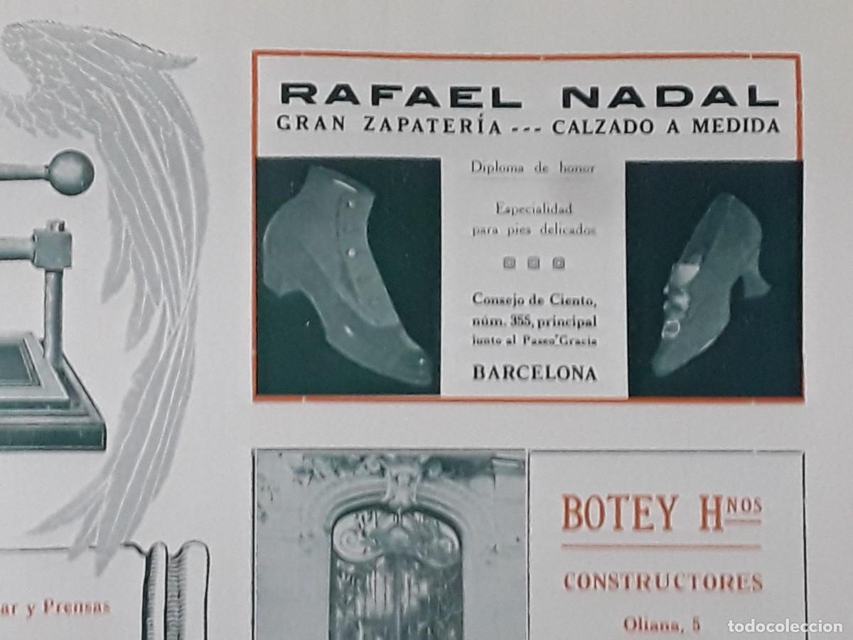 Coleccionismo de carteles: GRAN ZAPATERIA RAFAEL NADAL CALZADO A MEDIDA PIES DELICADOS BARCELONA HOJA PUBLICIDAD A&Ntilde;O 1913