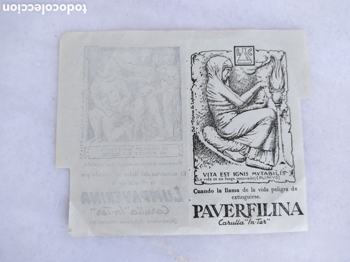 Sammeln von Plakaten: Interesante publicidad paverfilina carulla
