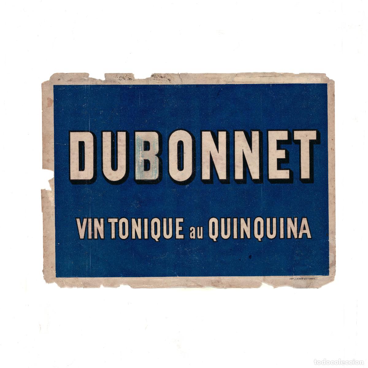 Coleccionismo de carteles: Cartel Antiguo Original Dubonnet - Foto 1