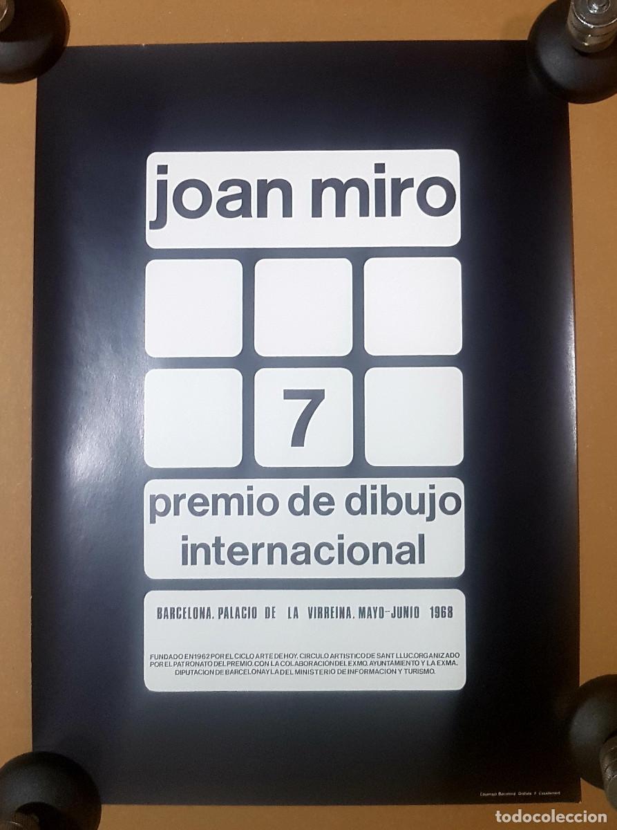 Coleccionismo de carteles: CARTEL-POSTER ORIGINAL VII PREMIO INTERNACIONAL DIBUJO JOAN MIRO 1968