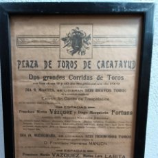 Coleccionismo de carteles: ANTIGUO CARTEL PLAZA DE TOROS DE CALATAYUD 1919. M 45X22 CM. TOREROS VÁZQUEZ,LARITA Y FORTUNA. Lote 382254769