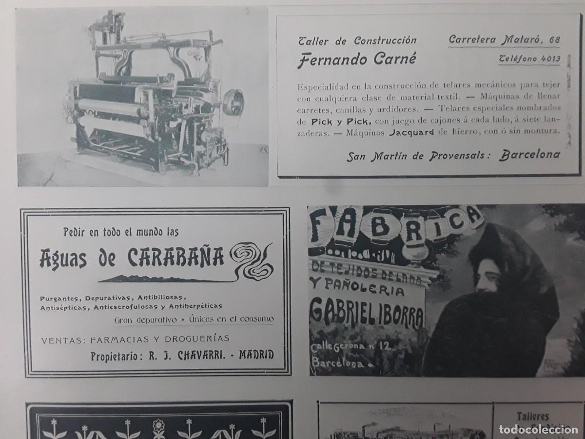 Colecionismo de cartazes: TALLER CONSTRUCCION FERNANDO CARNE SAN MARTIN PROVENSALS TELARES MECANICOS HOJA A&Ntilde;O 1902