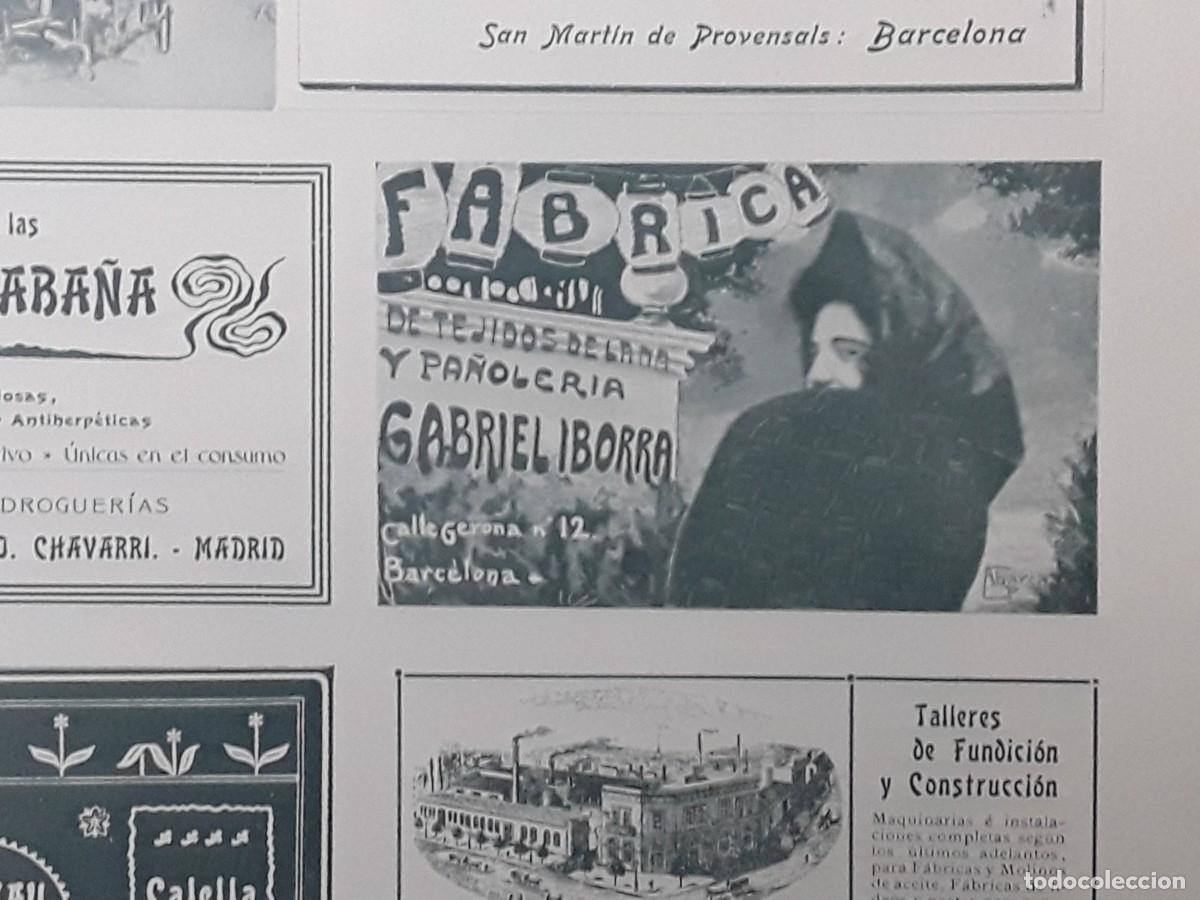 Coleccionismo de carteles: FABRICA DE TEJIDOS DE LANA PA&Ntilde;OLERIA GABRIEL IBORRA BARCELONA HOJA A&Ntilde;O 1902