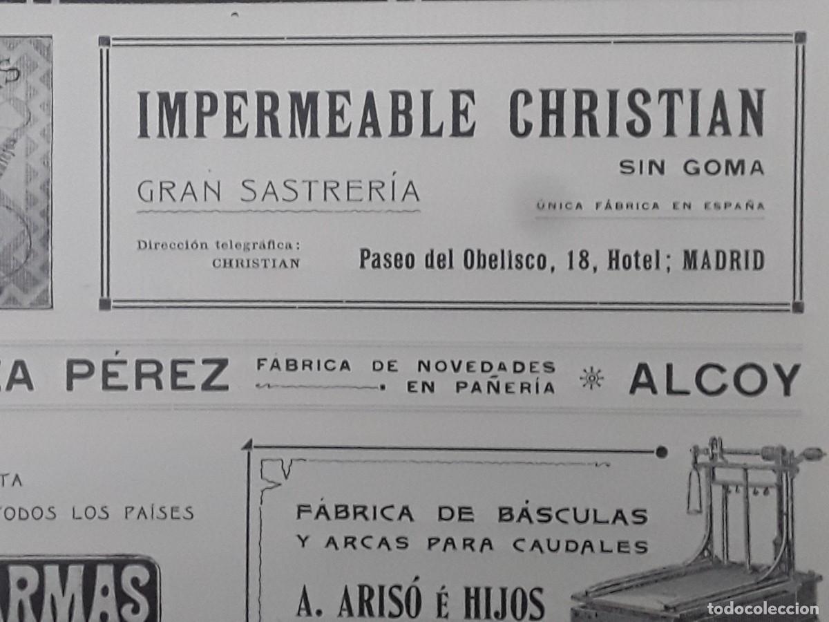 Coleccionismo de carteles: IMPERMEABLE CHRISTIAN SIN GOMA GRAN SASTRERIA UNICA FABRICA EN ESPA&Ntilde;A MADRID HOJA REVISTA A&Ntilde;O 1902