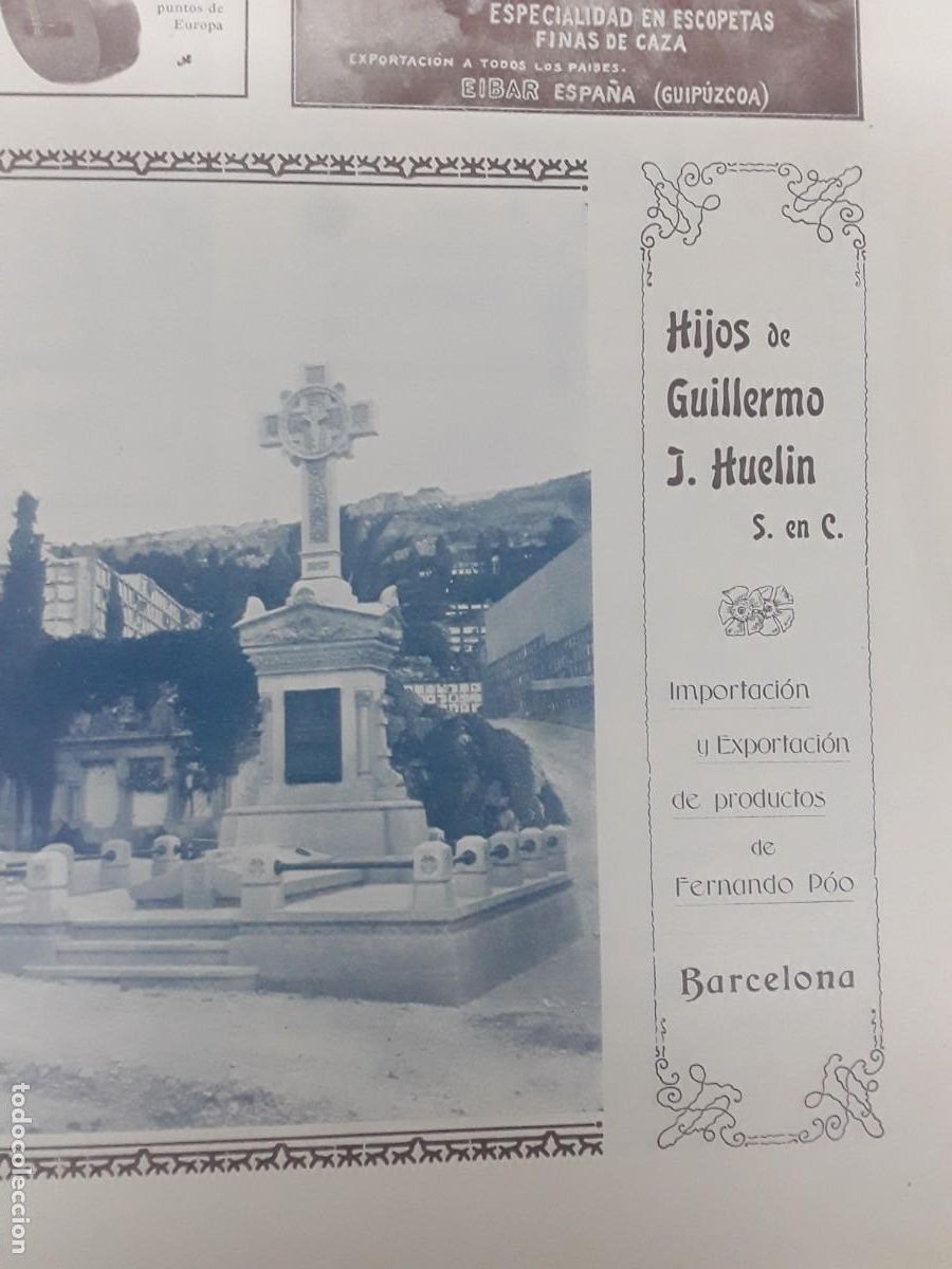 Coleccionismo de carteles: HIJOS DE GUILLERMO J.HUELIN IMPORTACION EXPORTACION PRODUCTOS FERNANDO POO BARCELONA HOJA A&Ntilde;O 1902