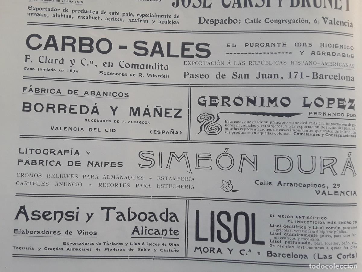 Coleccionismo de carteles: FABRICA DE NAIPES Y LITOGRAFIA DE SIMEON DURA CROMOS ESTAMPERIA VALENCIA HOJA A&Ntilde;O 1902