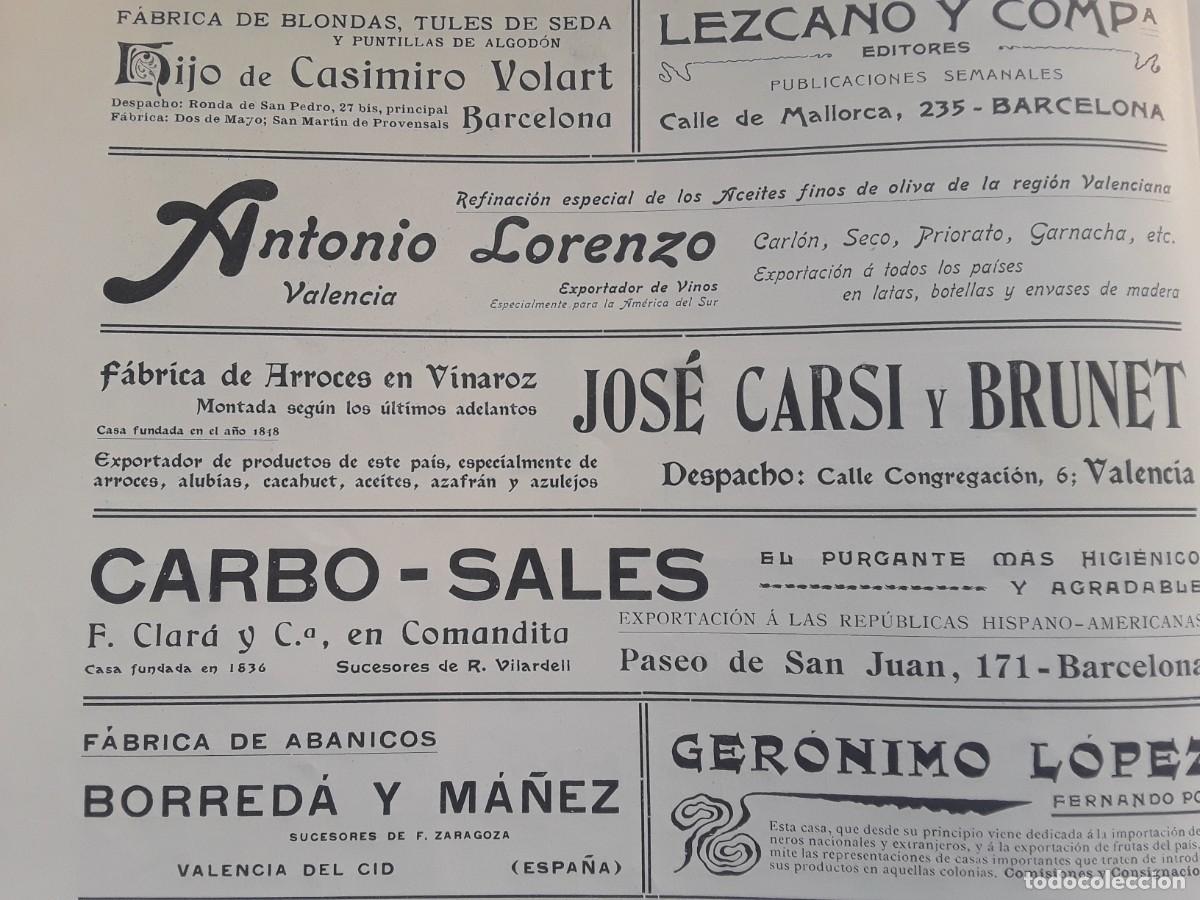 Coleccionismo de carteles: FABRICA DE ARROCES EN VINAROZ JOSE CARSI Y BRUNET VALENCIA HOJA REVISTA PUBLICIDAD A&Ntilde;O 1902