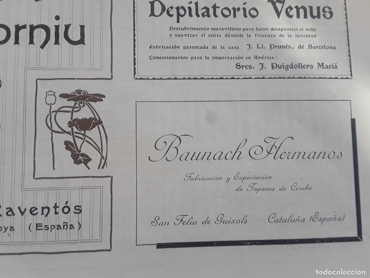 Collezionismo di affissi: FABRICA TAPONES DE CORCHO BAUNACH Y HERMANOS SANT FELIU DE GUIXOLS GIRONA HOJA A&Ntilde;O 1903