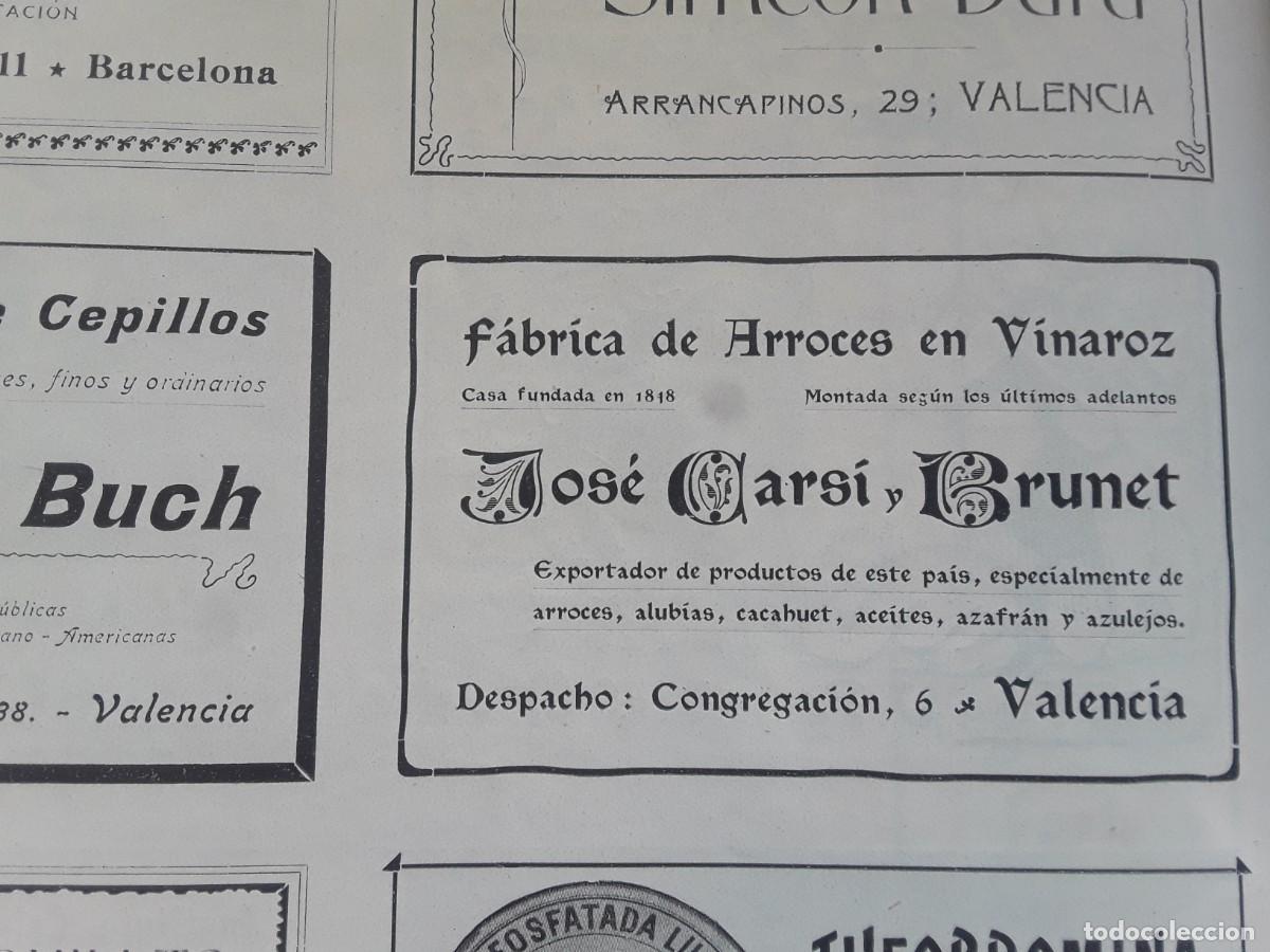Poster collecting: FABRICA DE ARROCES EN VINAROZ JOSE CARSI Y BRUNET VALENCIA HOJA REVISTA PUBLICIDAD A&Ntilde;O 1903