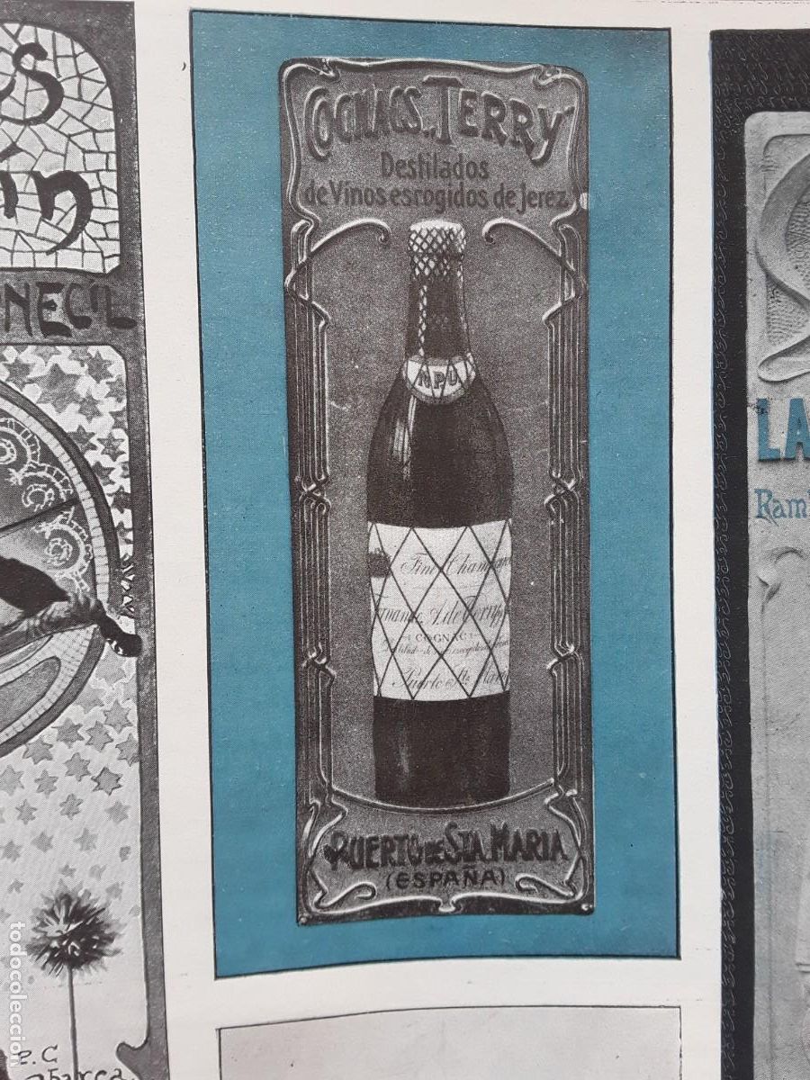 Poster collecting: COGNACS TERRY PUERTO DE SANTA MARIA HOJA REVISTA A&Ntilde;O 1903