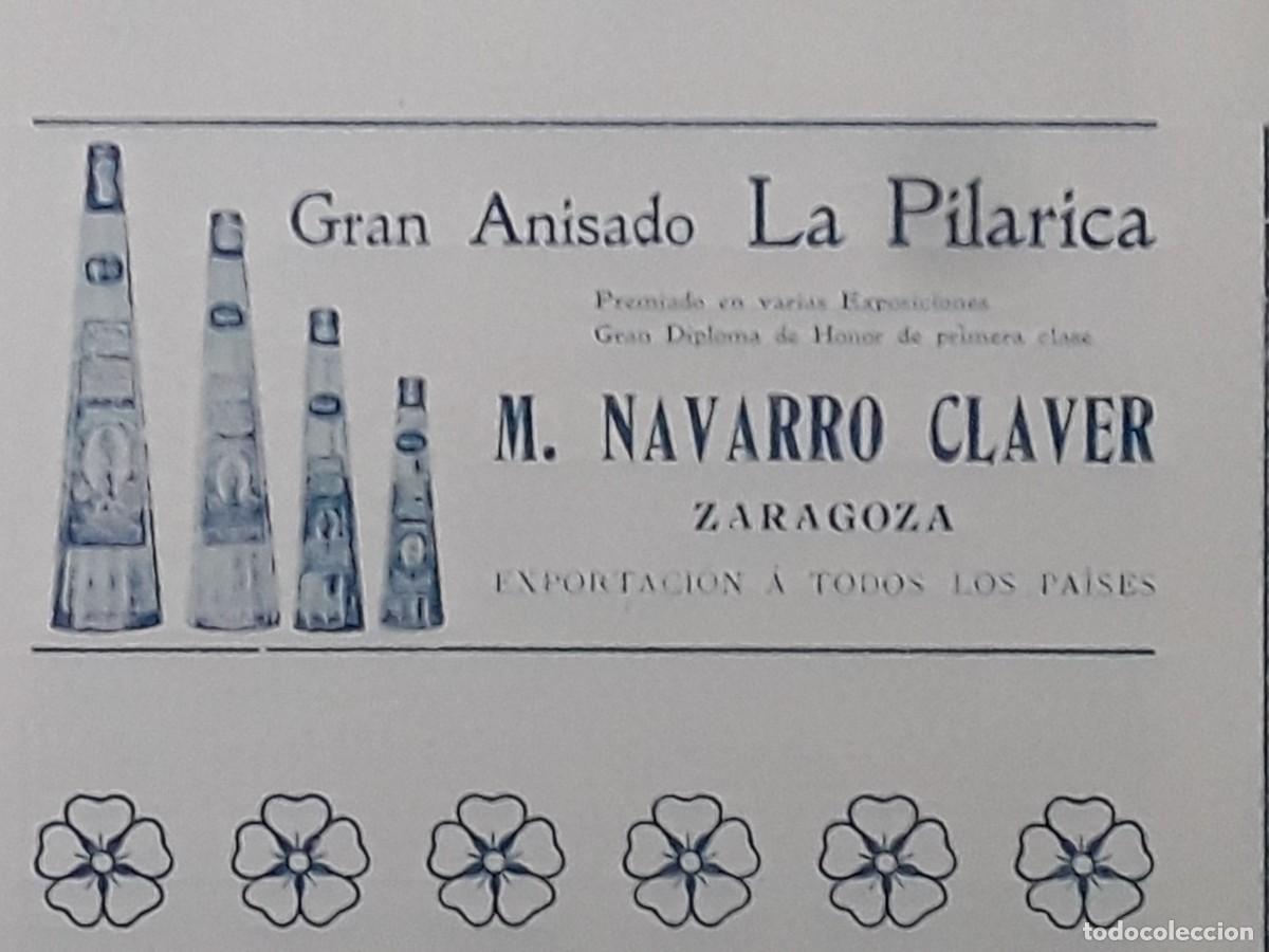 Poster collecting: GRAN ANISADO LA PILARICA M.NAVARRO CLAVER ZARAGOZA ANIS HOJA A&Ntilde;O 1903
