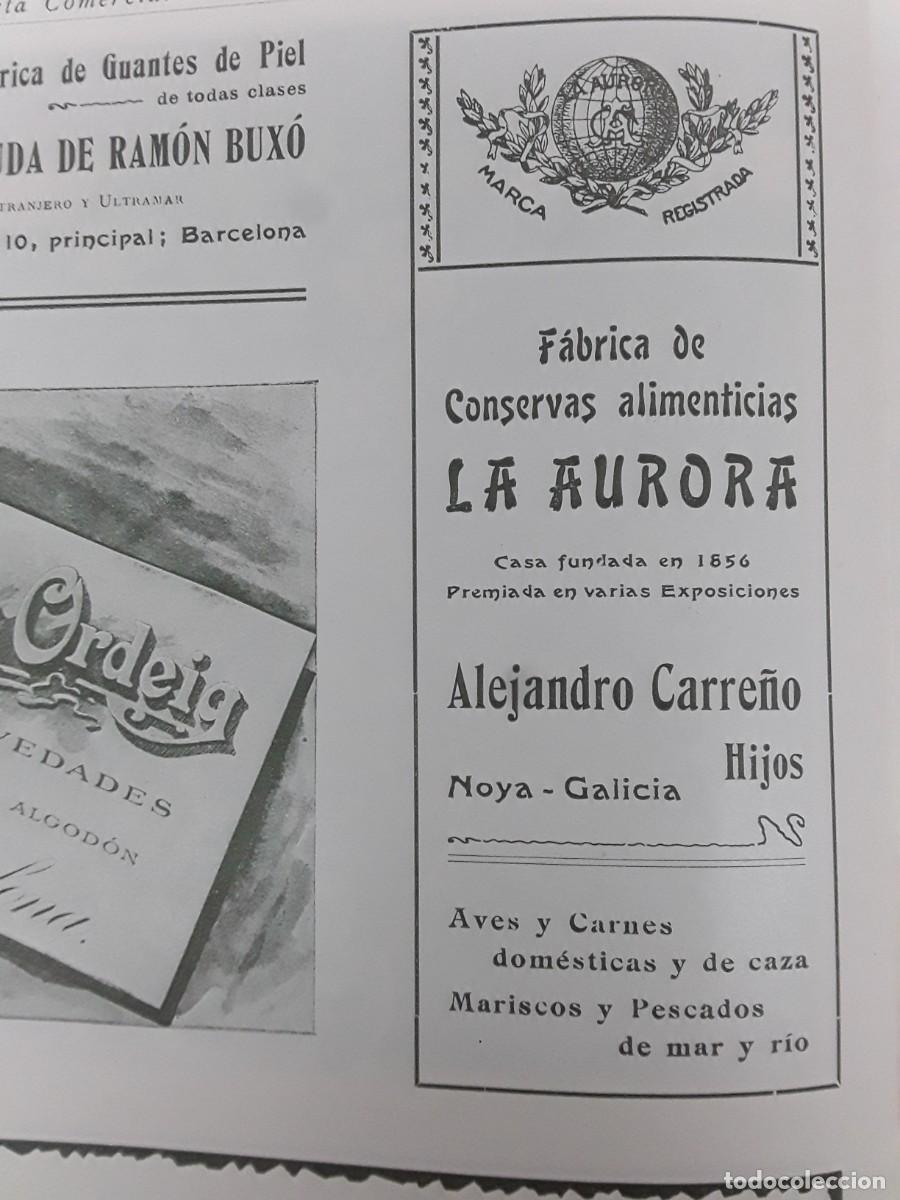Coleccionismo de carteles: FABRICA DE CONSERVAS ALIMENTICIAS LA AURORA ALEJANDRO CARRE&Ntilde;O MOYA GALICIA HOJA A&Ntilde;O 1903