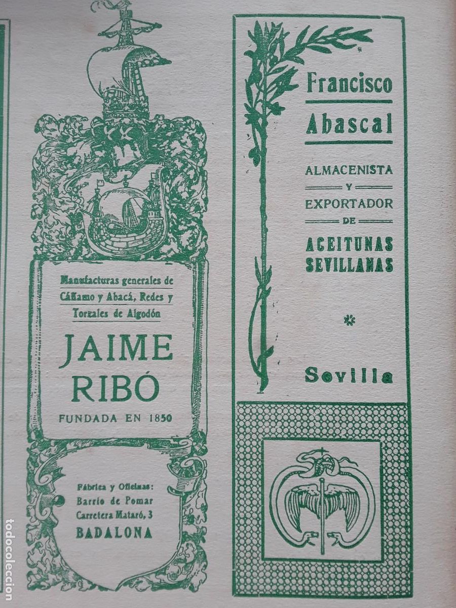 Collezionismo di affissi: FRANCISCO ABASCAL SEVILLA ALMACENISTA Y EXPORTADOR DE ACEITUNAS SEVILLANAS HOJA A&Ntilde;O 1933