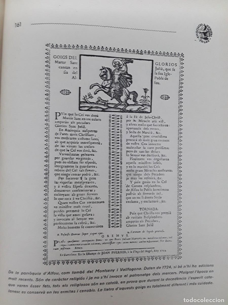 Collectionnisme d'affiches: GOIGS DEL GLORIOS MARTIR SANT JULIA ANY 1724 HOJA A&Ntilde;O 1935