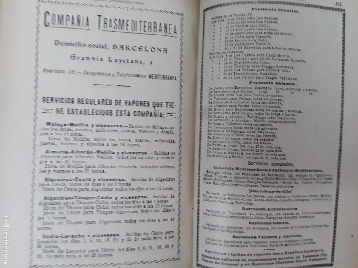 Collectionnisme d'affiches: COMPA&Ntilde;IA TRANSMEDITERRANEA SERVICIOS REGULARES VAPORES BARCELONA LINEAS 2 HOJAS A&Ntilde;O 1925