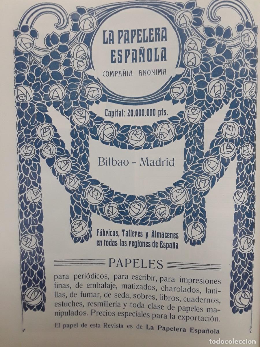 Collezionismo di affissi: LA PAPELERA ESPA&Ntilde;OLA C.A. BILBAO-MADRID PAPELES PARA PERIODICOS ESCRIBIR EMBALAJE ETC HOJA A&Ntilde;O 1906