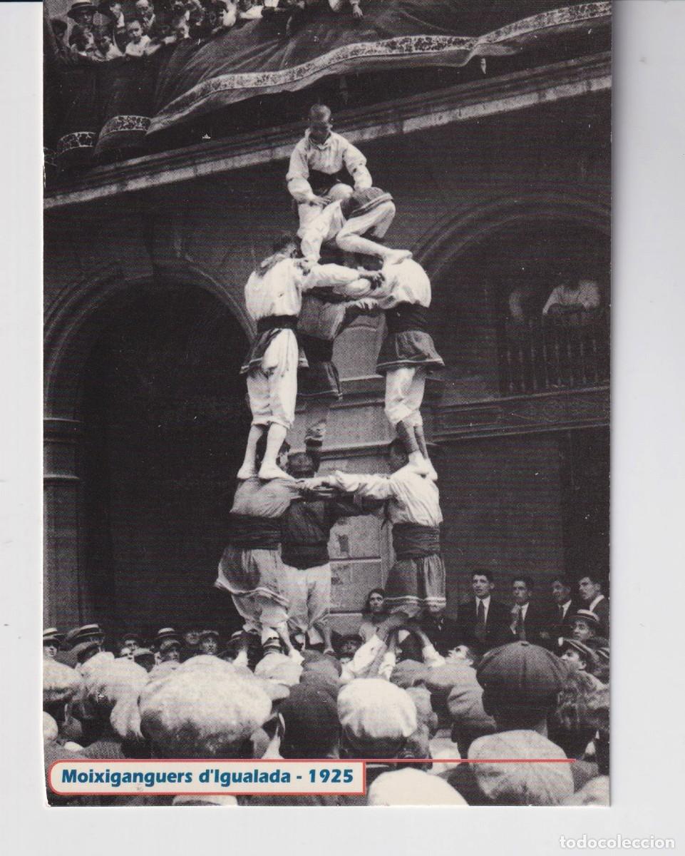 Coleccionismo de carteles: POSTAL DE CASTALLES DE MOIXIGANGUERS DE IGUALADA FOLLETO PUBLIDIDAD FIESTS DE LOCAL