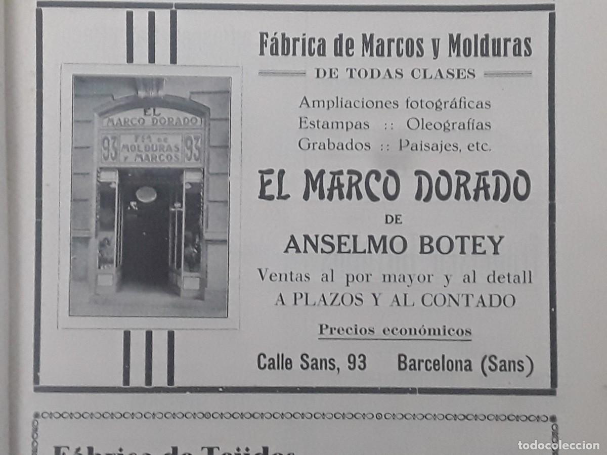 Collectionnisme d'affiches: FABRICA MARCOS MOLDURAS EL MARCO DORADO DE ANSELMO BOTEY BARCELONA SANS HOJA A&Ntilde;O 1929