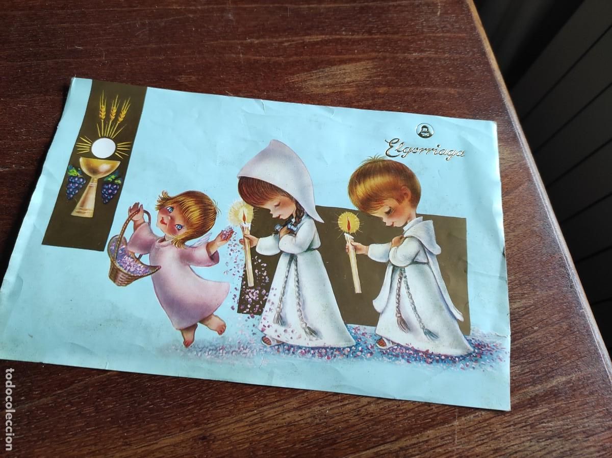 Coleccionismo de carteles: Chocolates elgorriaga primera comuni&oacute;n - Foto 1