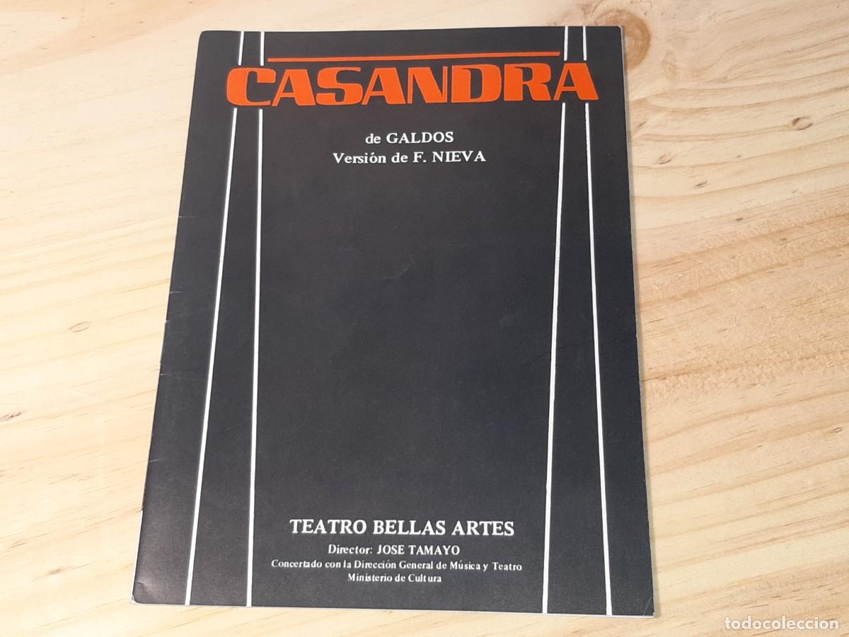 Coleccionismo de carteles: PROGRAMA TEATRO BELLAS ARTES - CASANDRA - JOSE TAMAYO - BENITO PEREZ GALDOS A&Ntilde;O 1983