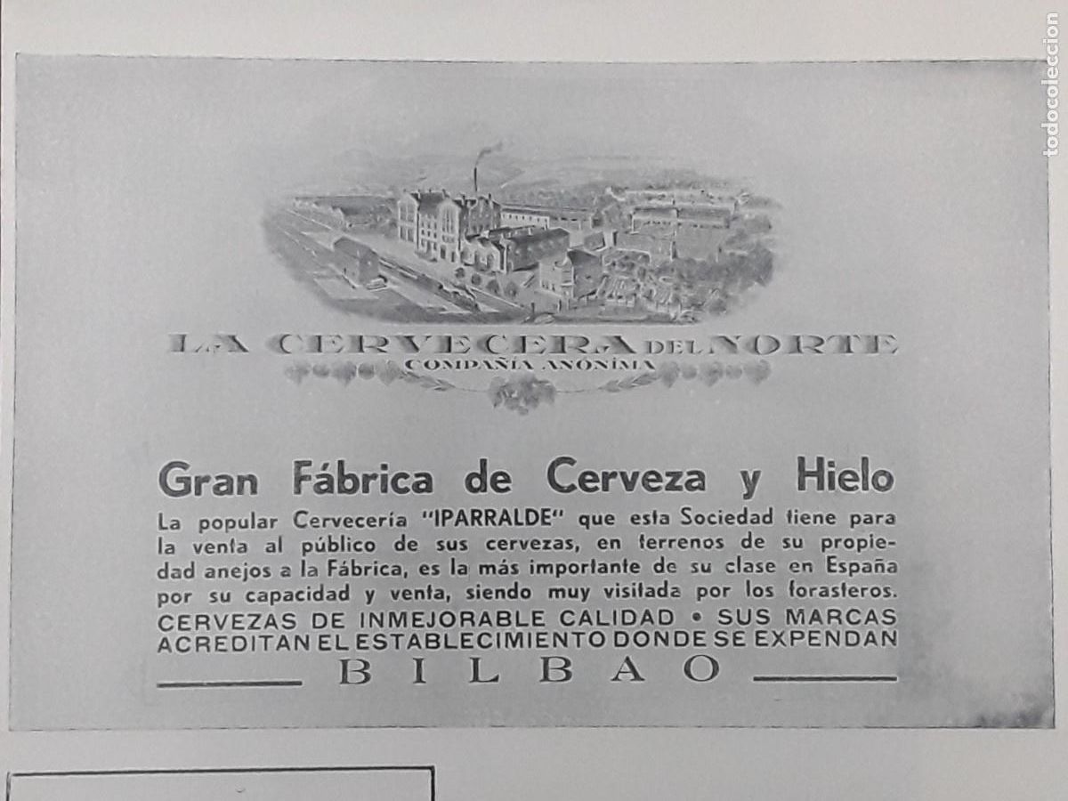 Colecionismo de cartazes: GRAN FABRICA DE CERVEZA HIELO LA CERVECERA DEL NORTE BILBAO CERVECERIA IPARRALDE HOJA REVISTA 1939