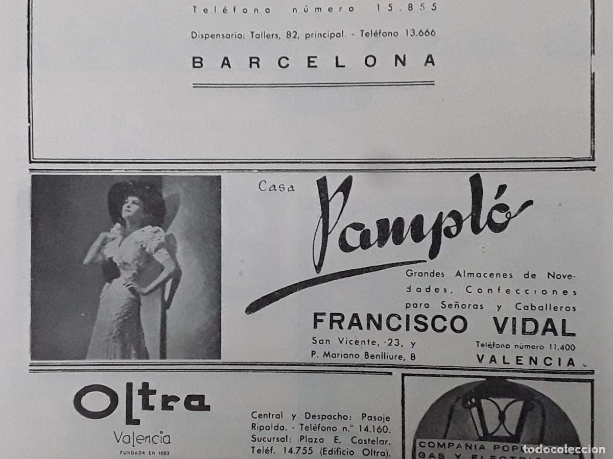 Collectionnisme d'affiches: GRANDES ALMACENES NOVEDADES CONFECCIONES CASA PAMPLO FRANCISCO VIDAL VALENCIA HOJA R 1939