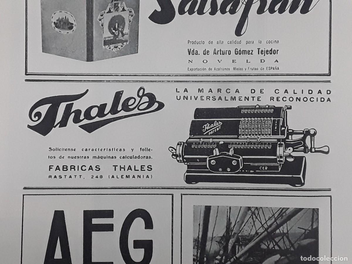 Colecionismo de cartazes: MAQUINAS CALCULADORAS THALES FABRICA THALES ALEMANIA HOJA A&Ntilde;O 1939
