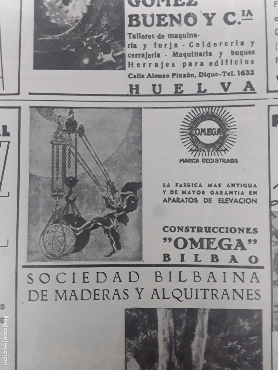 Collectionnisme d'affiches: FABRICA APARATOS DE ELEVACION CONSTRUCCIONES OMEGA BILBAO HOJA A&Ntilde;O 1939