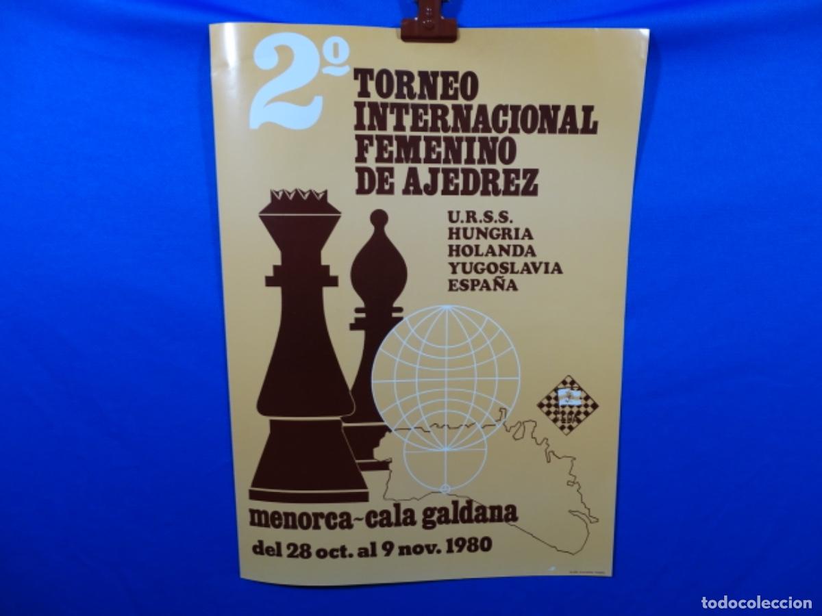 Poster collecting: GRAN CARTEL AJEDREZ 2&ordm; TORNEO INTERNACIONAL FEMENINO. MENORCA CALA GALDANA 1980