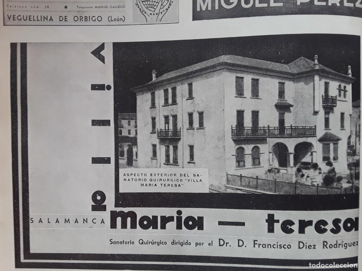 Colecionismo de cartazes: SANATORIO QUIRURGICO VILLA MARIA TERESA SALAMANCA DOCTOR FRANCISCO DIEZ RODRIGUEZ HOJA A&Ntilde;O 1937