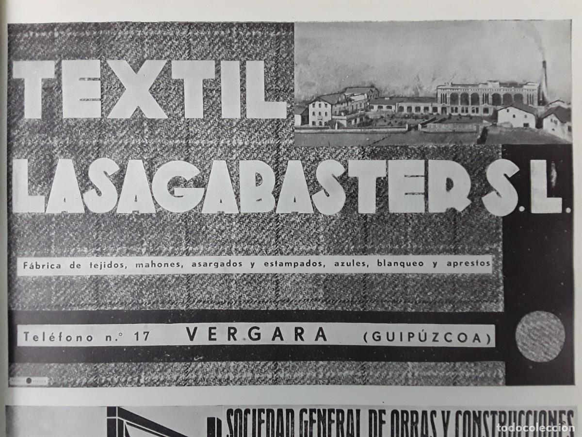 Colecionismo de cartazes: FABRICA TEJIDOS MAHONES TEXTIL LASAGABASTER S.L. VERGARA GUIPUZCOA HOJA REVISTA A&Ntilde;O 1937