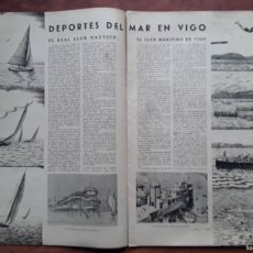 Coleccionismo de carteles: VIGO INDUSTRIA PESQUERA VIGUESA NAUTICO CLUB MARITIMO CRISTO VICTORIA ALMIRANTE MENDEZ NUÑEZ 1940. Lote 403378614