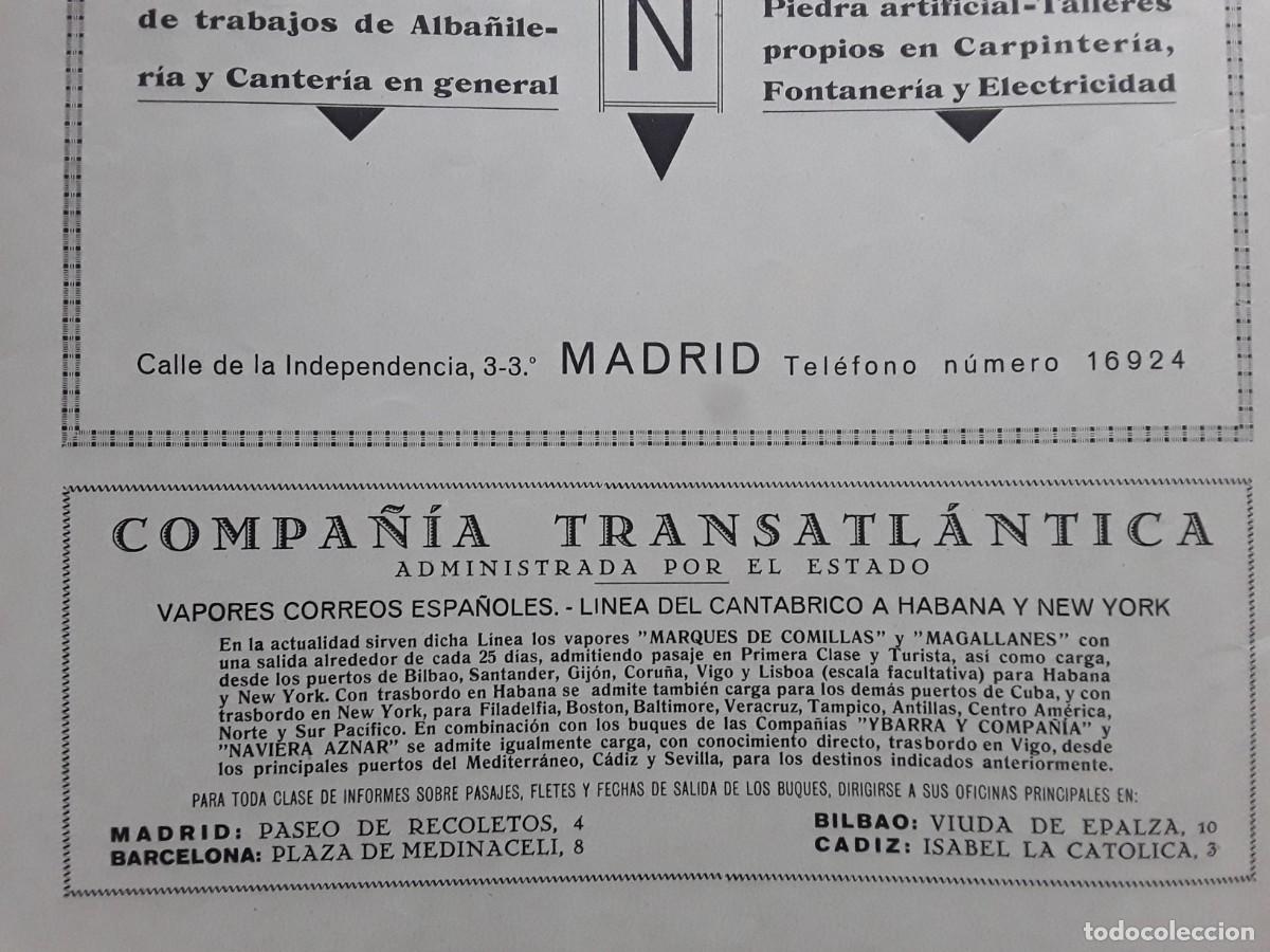 Coleccionismo de carteles: COMPA&Ntilde;IA TRASATLANTICA VAPORES CORREOS ESPA&Ntilde;OLES LINEA CANTABRICO A HABANA NEW YORK HOJA A&Ntilde;O 1941