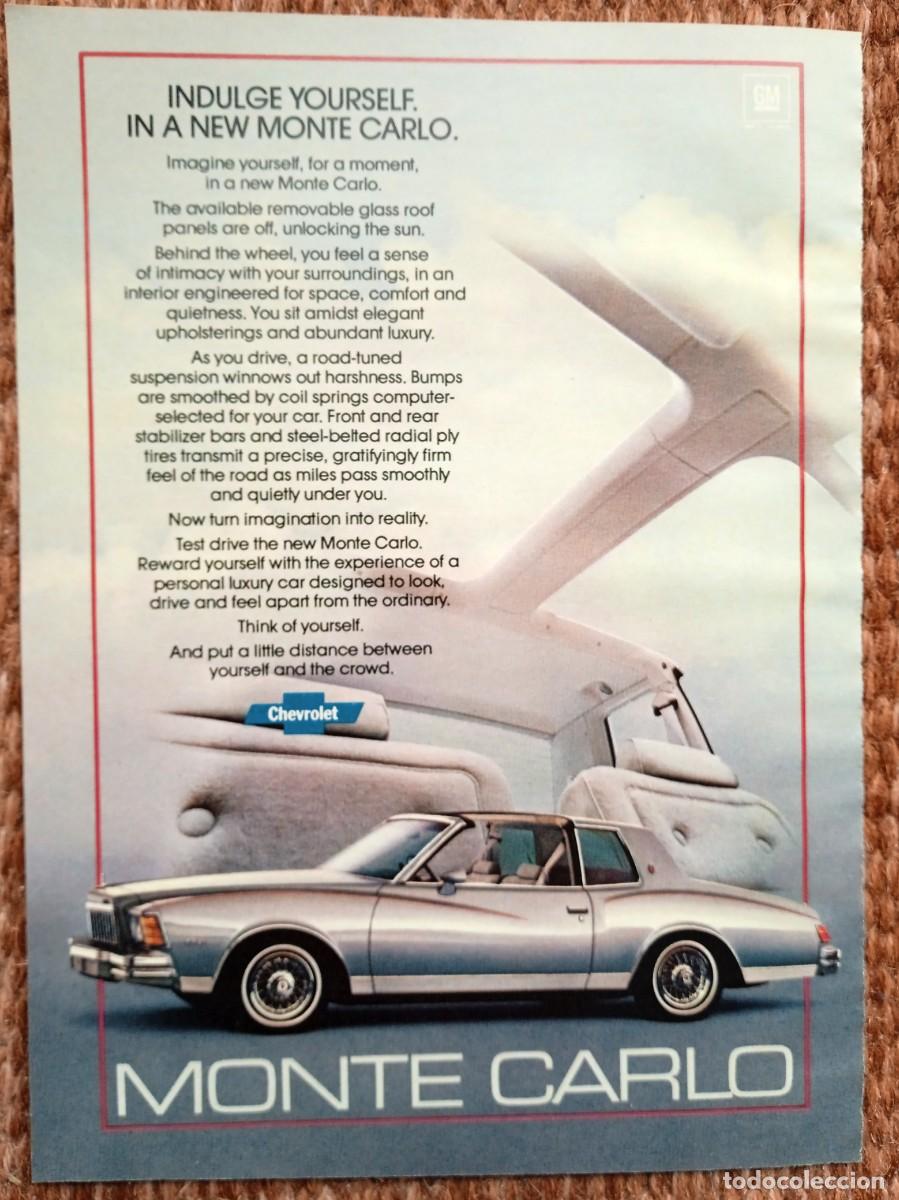 Coleccionismo de carteles: CHEVROLET MONTE CARLO