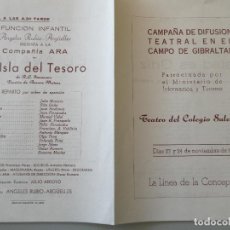 Coleccionismo de carteles: CARTEL PROGRAMA TEATRO CAMPO GIBRALTAR LA LINEA DE LA CONCEPCIÓN COLEGIO SALESIANO 1968 22CM 791