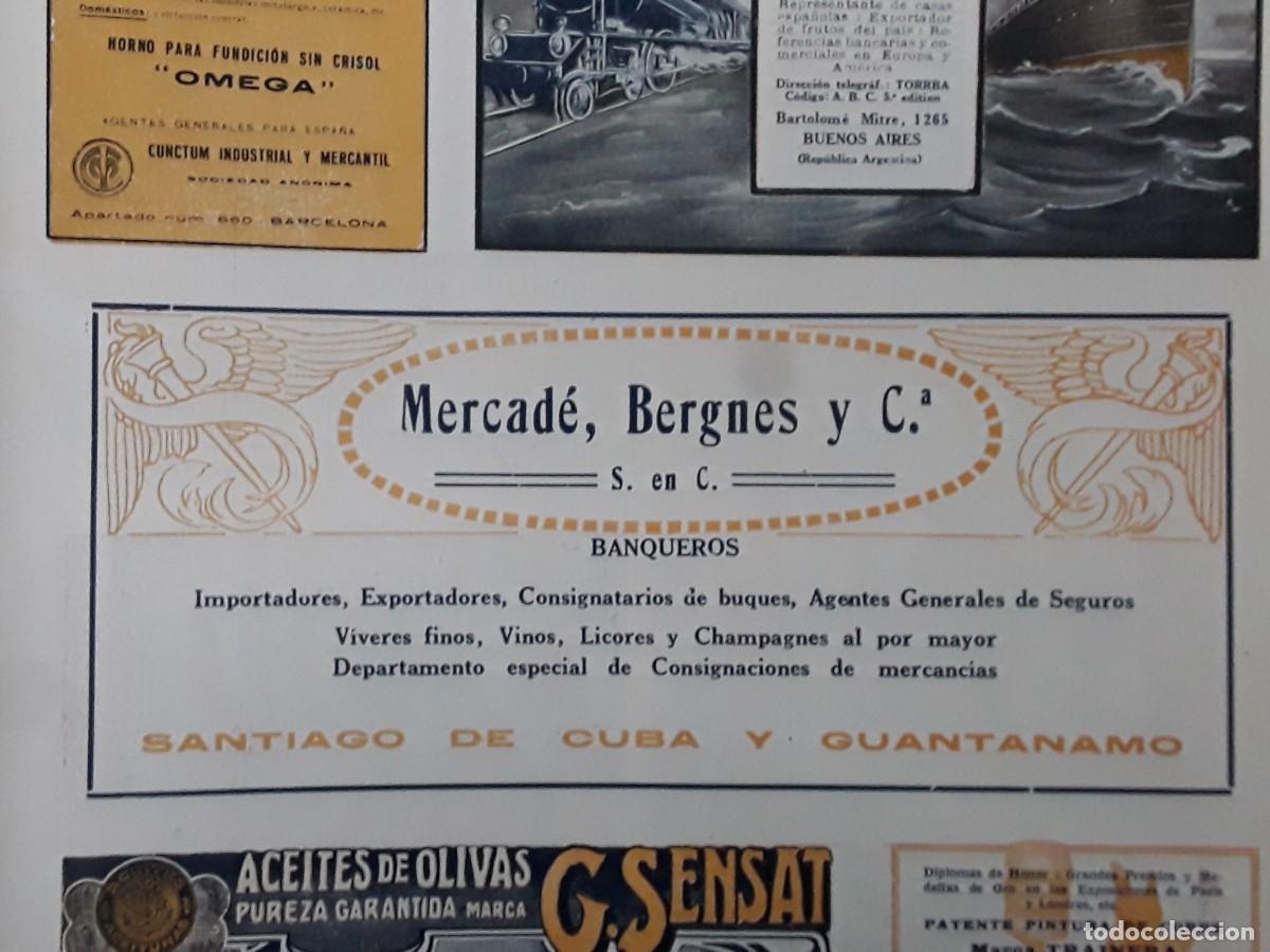 Coleccionismo de carteles: MERCADE,BERGNES Y C&ordf; BANQUEROS SANTIAGO DE CUBA Y GUANTANAMO HOJA A&Ntilde;O 1920