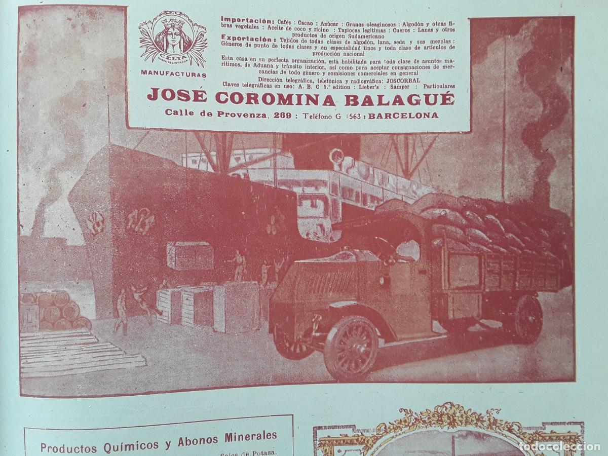 Coleccionismo de carteles: JOSE COROMINA BALAGUE BARCELONA IMPORTACION EXPORTACION HOJA A&Ntilde;O 1920