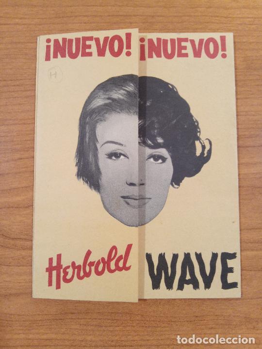 Coleccionismo de carteles: TRIPTICO PUBLICITARIO DESPLEGABLE BRILLANTINA PARA EL PELO HERBOLD WAVE
