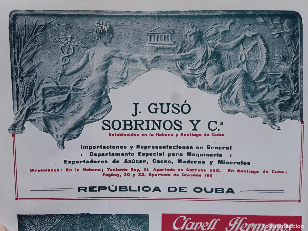 Poster collecting: J.GUSO SOBRINOS Y C&ordf; IMPORTACIONES REPRESENTACIONES LA HABANA SANTIAGO CUBA HOJA A&Ntilde;O 1920