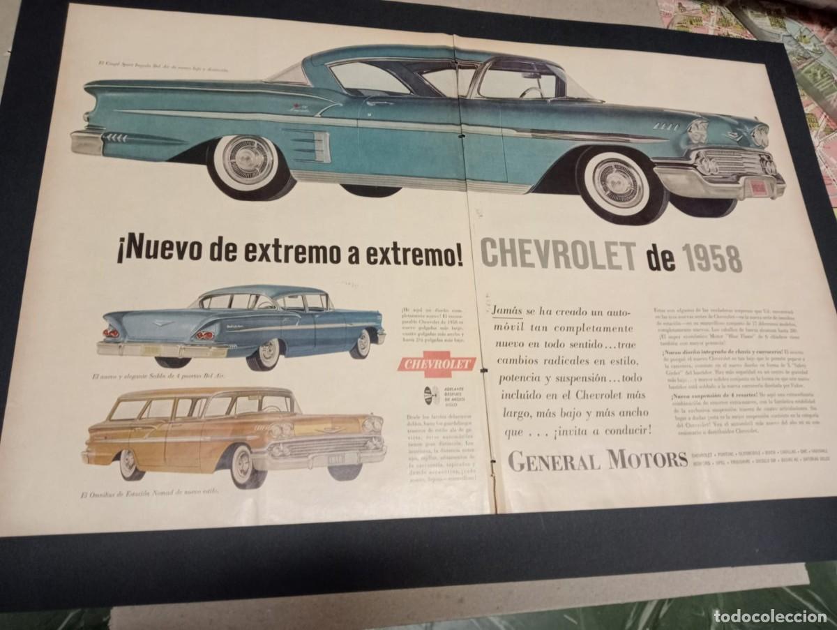 Coleccionismo de carteles: AUTOMOVILES CHEVROLET - GENERAL MOTORS - PUBLICIDAD - REVISTA LIFE EN ESPA&Ntilde;OL 1958