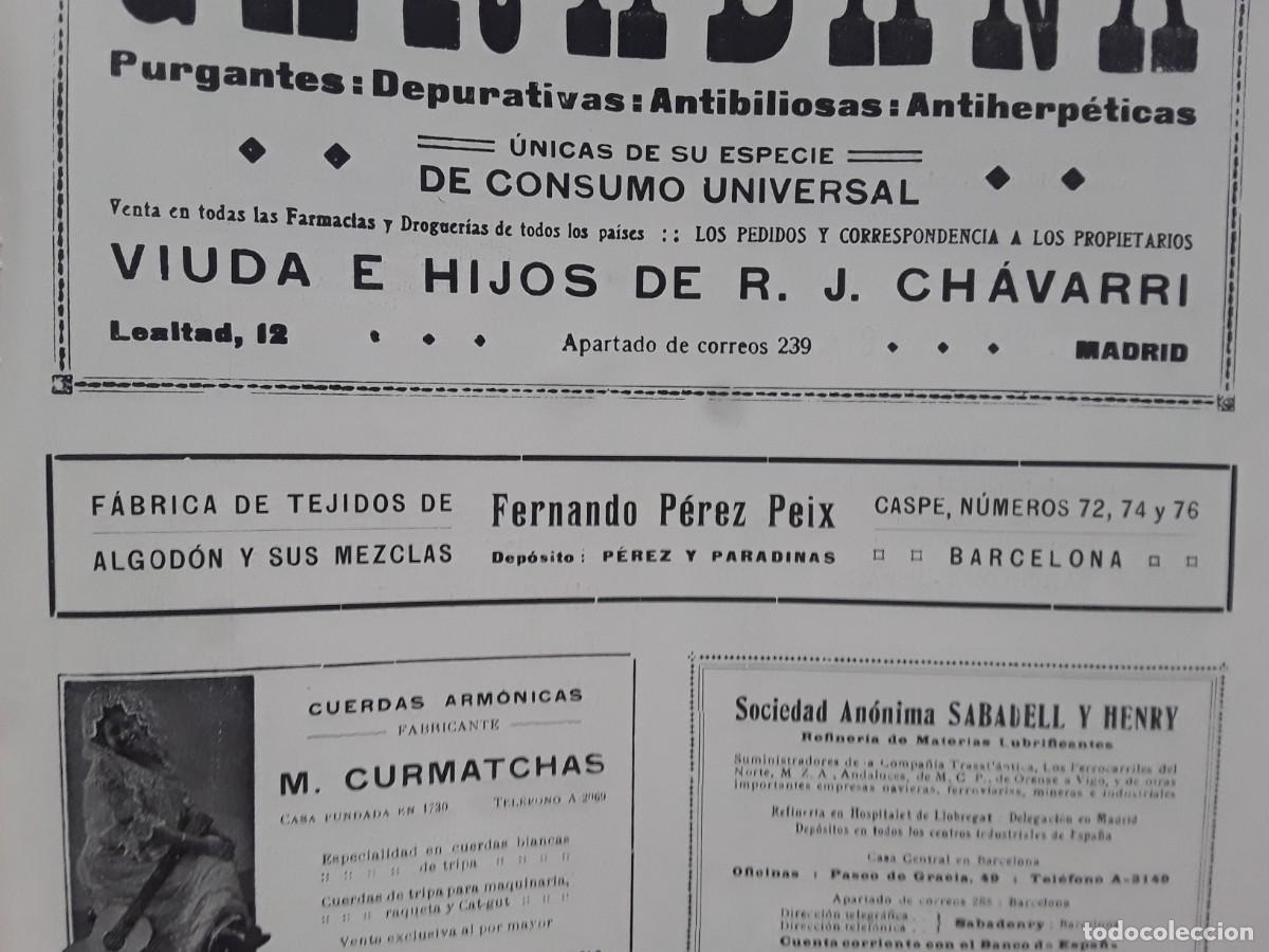 Coleccionismo de carteles: FABRICA TEJIDOS ALGODON FERNANDO PEREZ PEIX PEREZ Y PARADINAS BARELONA HOJA A&Ntilde;O 1920
