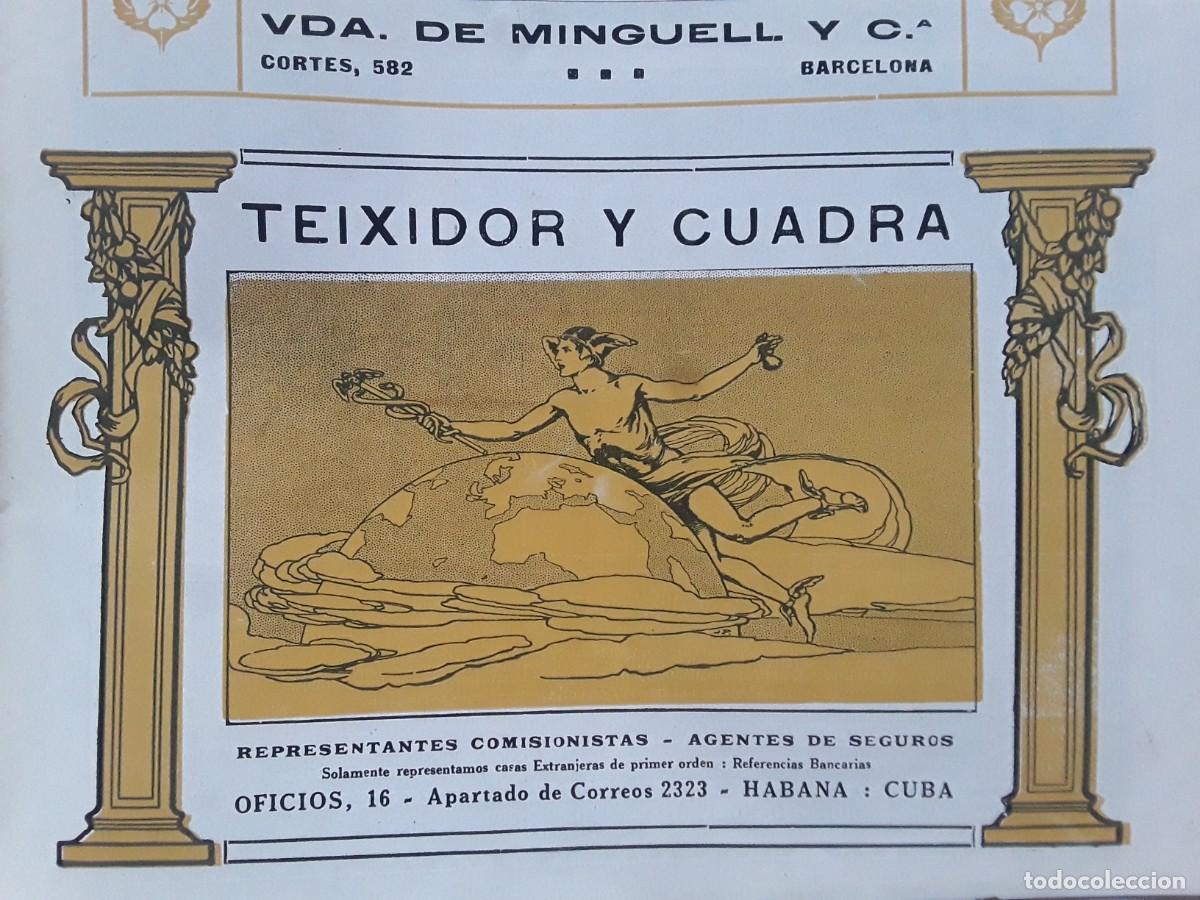 Coleccionismo de carteles: TEIXIDOR Y CUADRA REPRESENTANTES COMISIONISTAS AGENTES SEGUROS HABANA CUBA HOJA A&Ntilde;O 1920