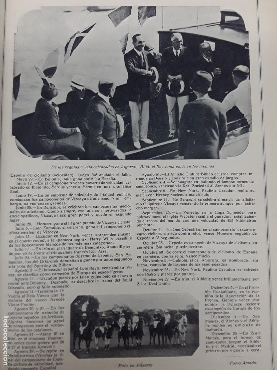 Collezionismo di affissi: ALFONSO XIII REGATAS A VELA ALGORTA POLO EN JOSALETA HOJA A&Ntilde;O 1928