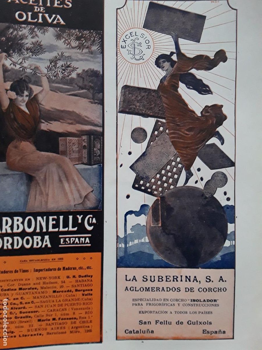 Sammeln von Plakaten: LA SUBERINA S.A. AGLOMERADO DE CORCHO ISOLADOR SAN FELIU DE GUIXOLS HOJA A&Ntilde;O 1920