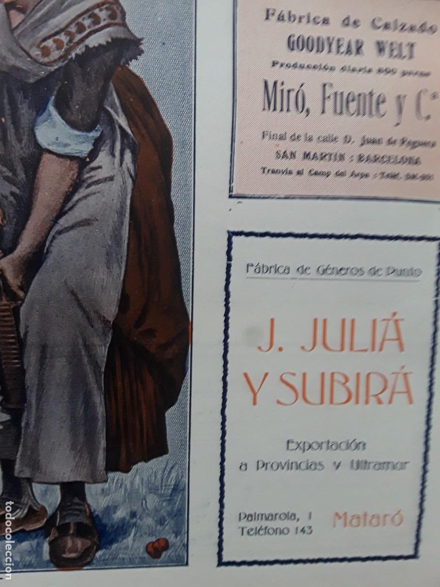Sammeln von Plakaten: FABRICA DE GENEROS DE PUNTO J.JULIA Y SUBIRA MATARO HOJA A&Ntilde;O 1920