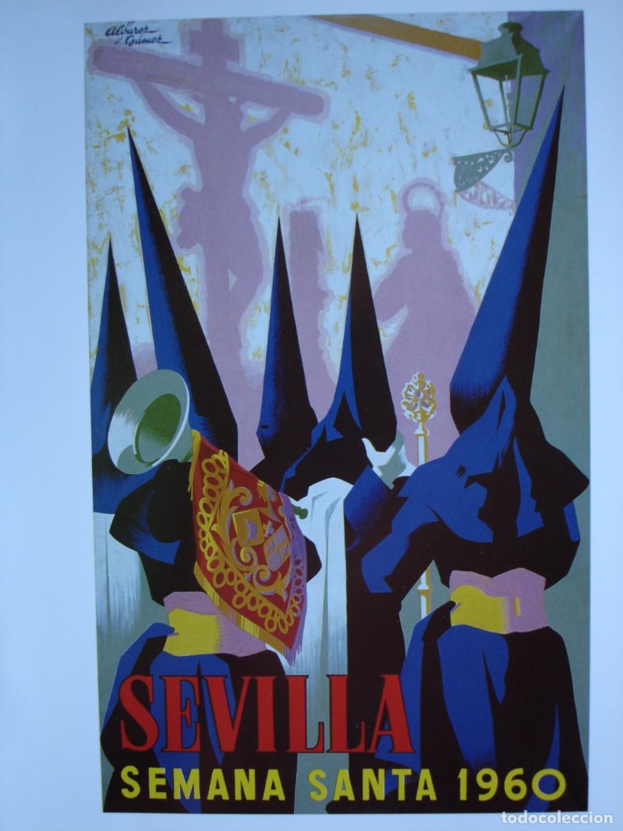 Coleccionismo de carteles: SEVILLA SEMANA SANTA 1960 .CARTEL DE 25.5X17.EDICION DE 1998