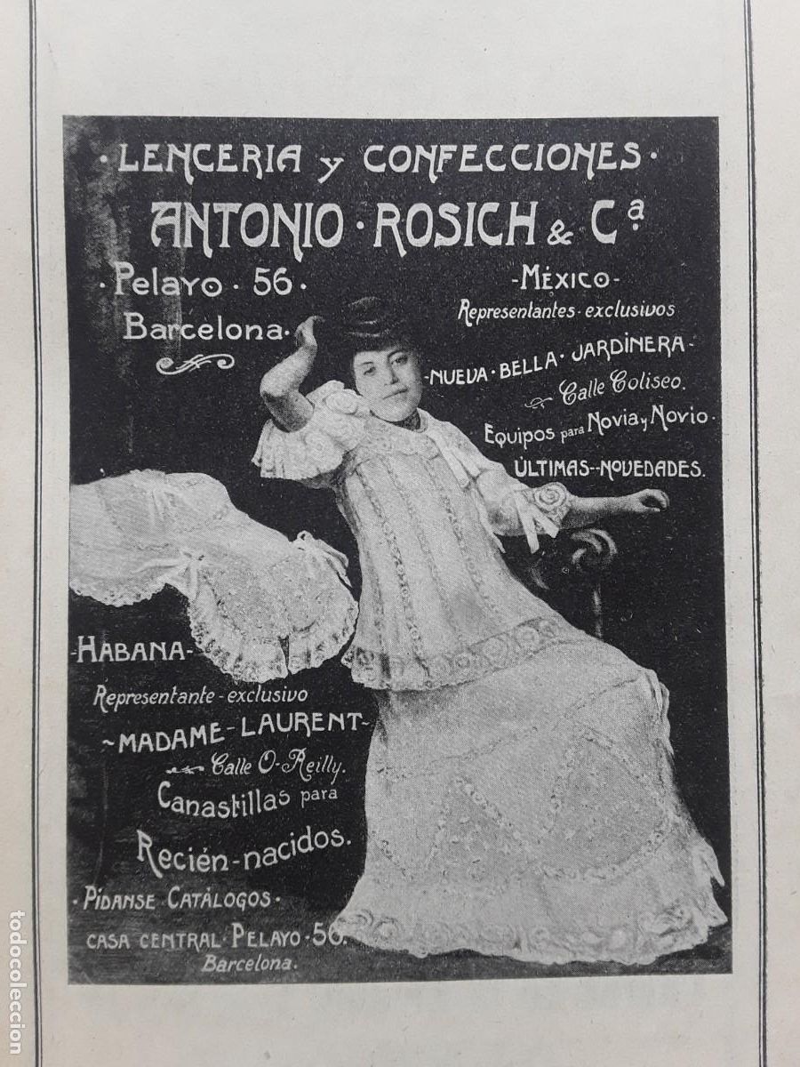 Colecionismo de cartazes: LENCERIA Y CONFECCIONES ANTONIO ROSSICH BARCELONA HOJA REVISTA