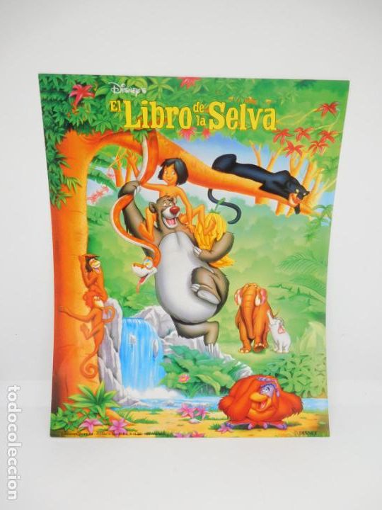 Coleccionismo de carteles: M69 Bonita L&aacute;mina Poster para enmarcar a&ntilde;os 90. Ed. Beascoa. 1993. Disney. El libro de la selva 2.