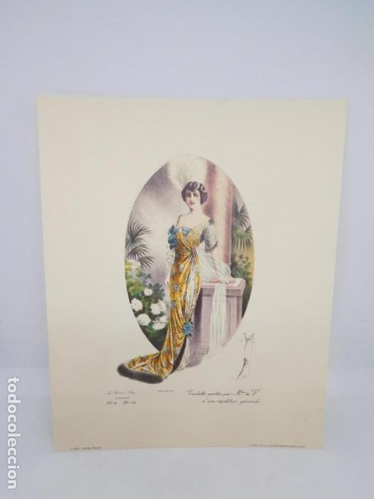 Coleccionismo de carteles: M69 Bonita L&aacute;mina para enmarcar de vestidos a&ntilde;os 20. Art Deco. Art Novo. Il Grifo. Milano.