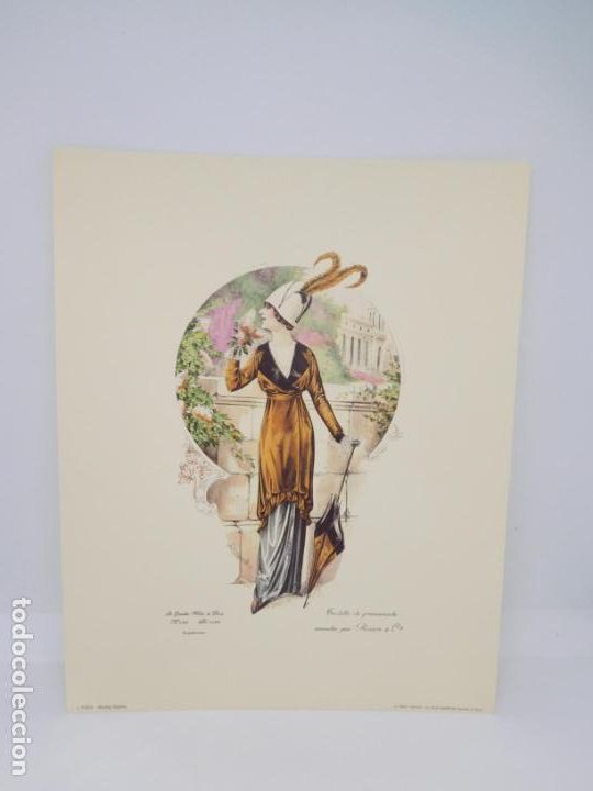 Coleccionismo de carteles: M69 Bonita L&aacute;mina para enmarcar de vestidos a&ntilde;os 20. Art Deco. Art Novo. Il Grifo. Milano.
